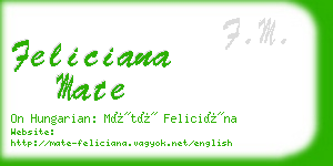 feliciana mate business card